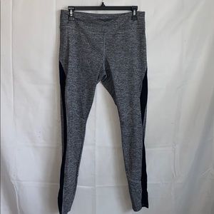 Forever 21 gray w/ black mesh side active leggings